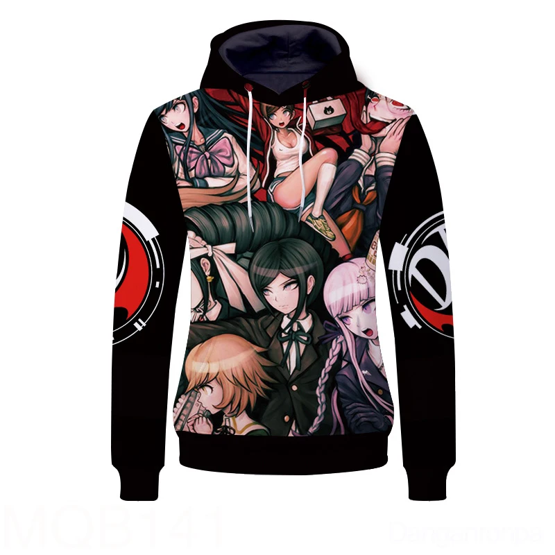 Danganronpa Monokuma джунко эношима пуловер с капюшоном Толстовка Косплей Костюм для мужчин и женщин куртка Повседневная Толстовка уличная