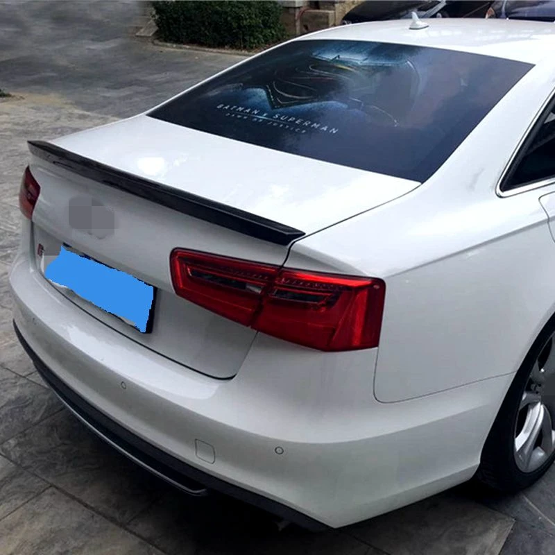 Спойлер из углеродного волокна для AUDI A6 C7 4-дверный седан 2012- углеродного волокна заднего крыла багажник спойлер для audi a6 c7