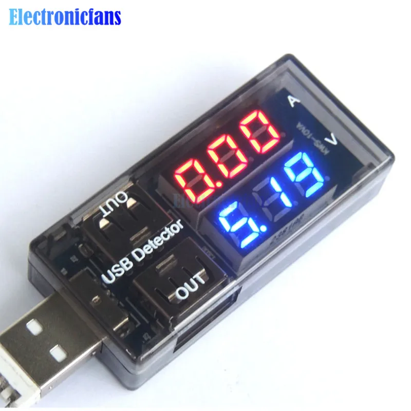 Двойной USB тестер напряжения тока Вольтметр и амперметр для аккумуляторов