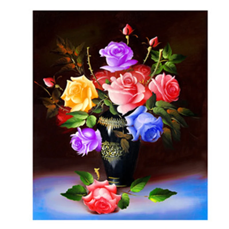

5D DIY Full Drill Diamond Painting Beautiful Flower Needlework Embroidery Cross Stitch Decorative Painting Children Toys