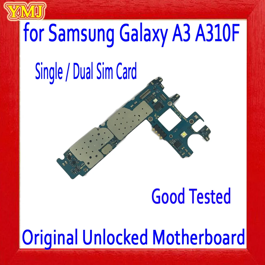 Одна/две Sim карты для материнской платы Samsung Galaxy A3 A310F 100% Оригинальный