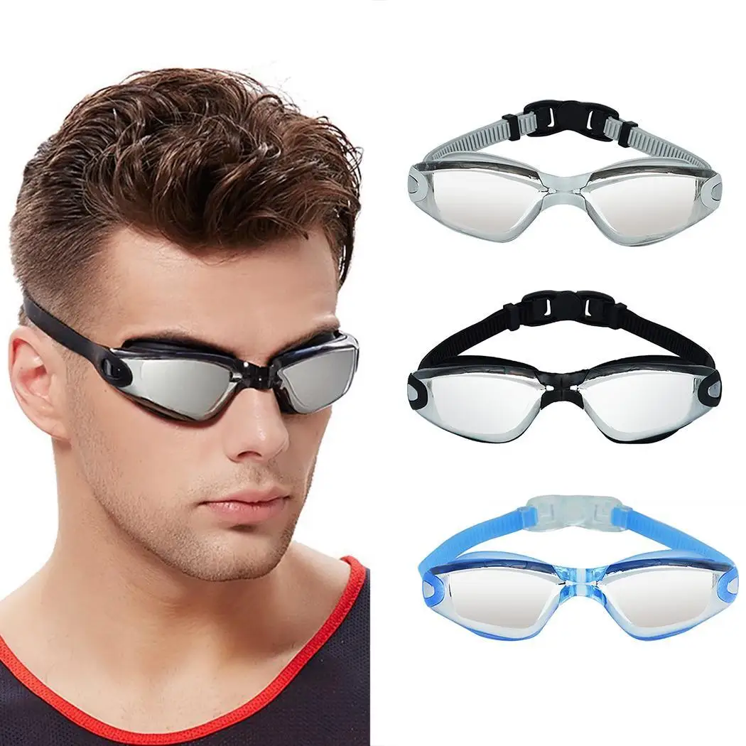 Swimming Glasses Anti Fog UV Protection Gray Blue Black Eyewear Professional Waterproof Goggles | Спорт и развлечения