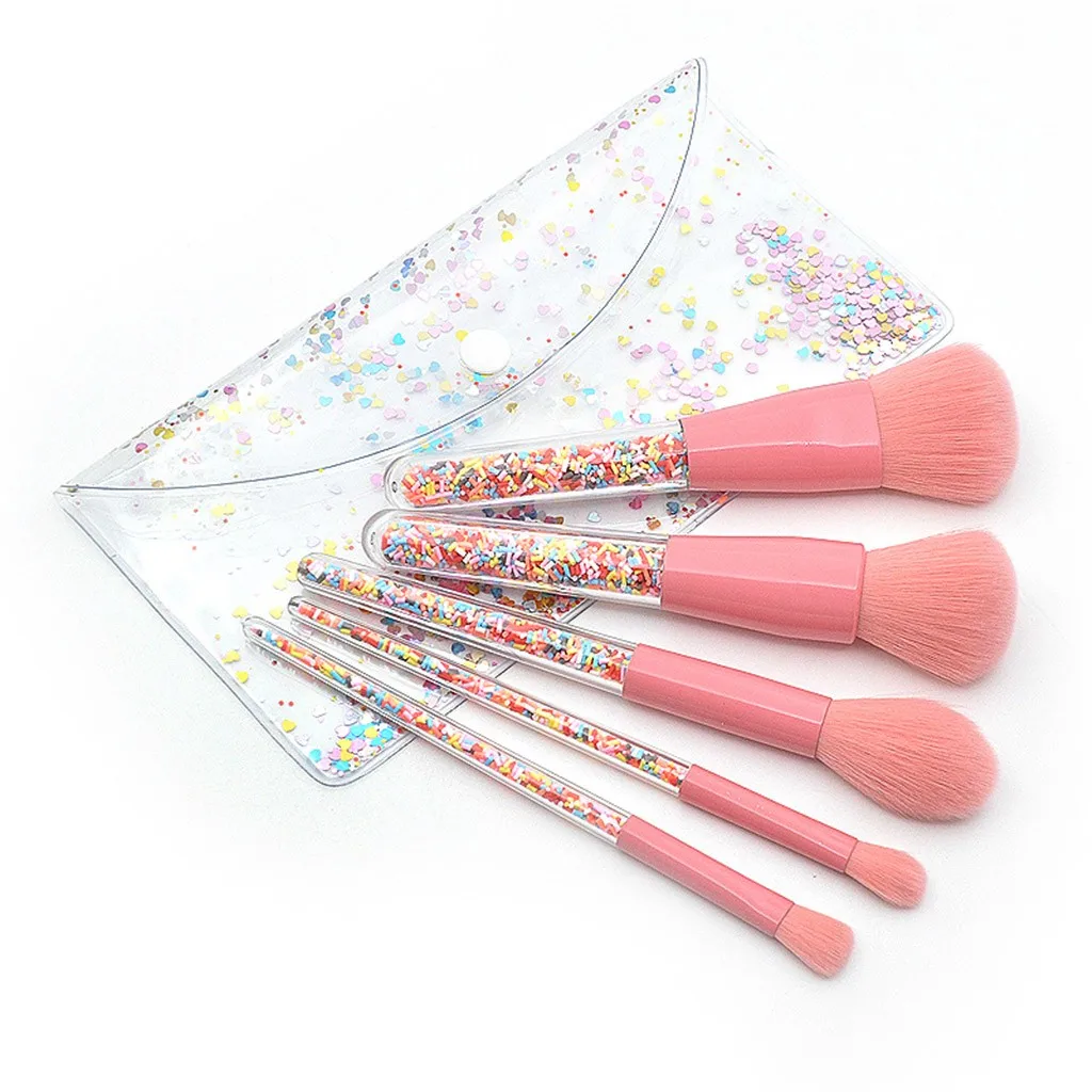 OutTop ColorWomen 5 шт./компл. многоцветные пластиковые гранулы с прозрачной ручкой