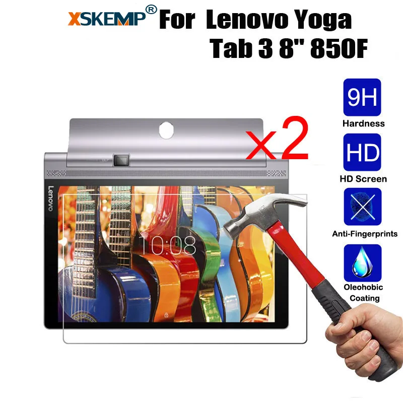 XSKEMP 2 шт./лот 9H 0 3 мм пленка для Lenovo Yoga Tab 8 &quot850F Взрывозащищенная из закаленного
