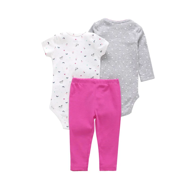 Одежда для маленьких девочек 2019 Модный комплект одежды новорожденных из 3