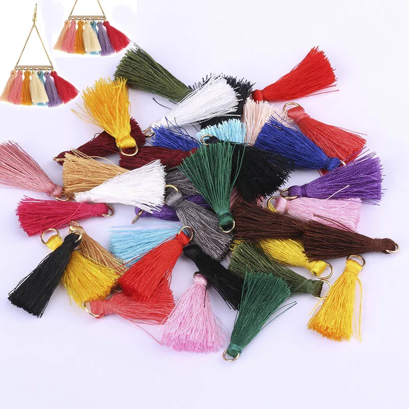 

20pcs 3cm Cotton Tassel Bursh For DIY Jewelry Making Handmade Bohemia Earrings Charm Bag Garment Pendants Crafting Accessories