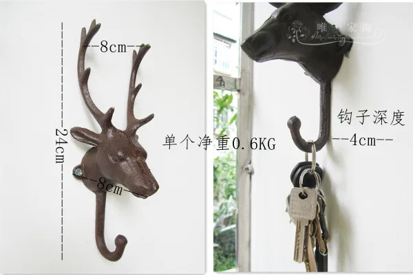 Благоприятный Олень Голова Оленя Украшения Европейский Стиль Древний Железный