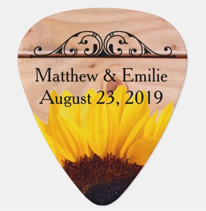 Бесплатная доставка персонализированная Настройка plactrum-Подсолнух свадьба