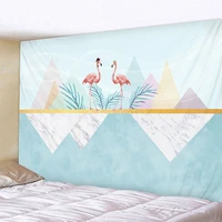 simple flamingo landscape tapestry boho mandala wall hanging royal blue 3d hippie wall tapestry home decor mint yoga mat