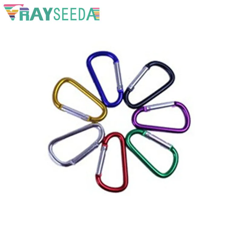 Rayseeda 5 шт. разноцветные альпинистские карабины мини D форма # альпинизм карабин