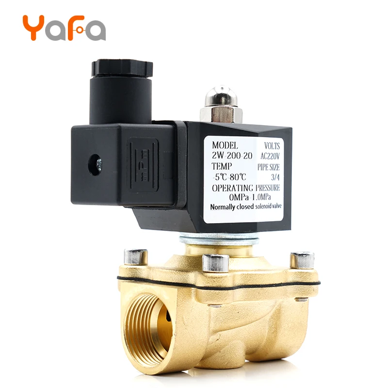 Электрический электромагнитный клапан 3/4 &quot1/4&quot AC 110 V/220 V латунный водяной для