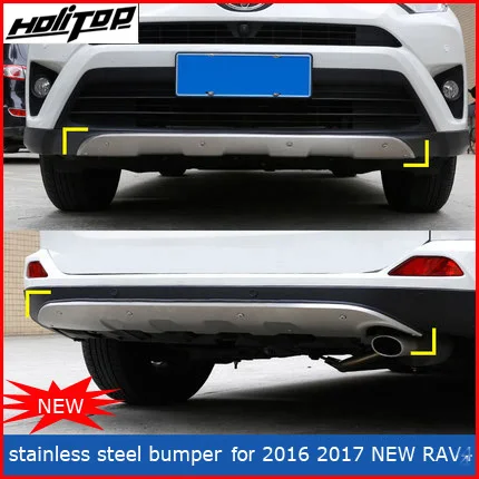 Защита бампера из нержавеющей стали для Toyota RAV4 2016 2017 2018 опыт внедорожник |