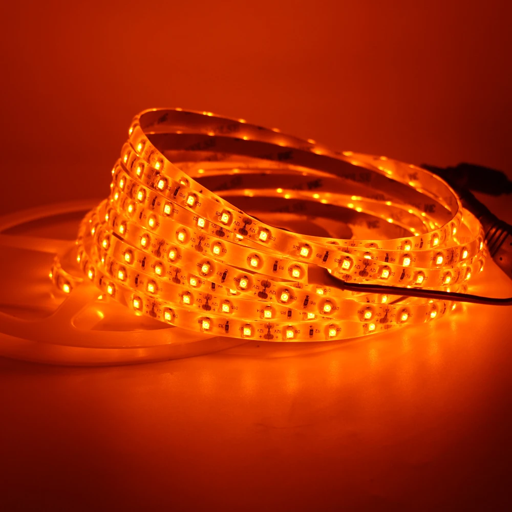 Гибкая светодиодная лента оранжевого цвета светильник 3528 SMD 60 светодиодов/м 120 600