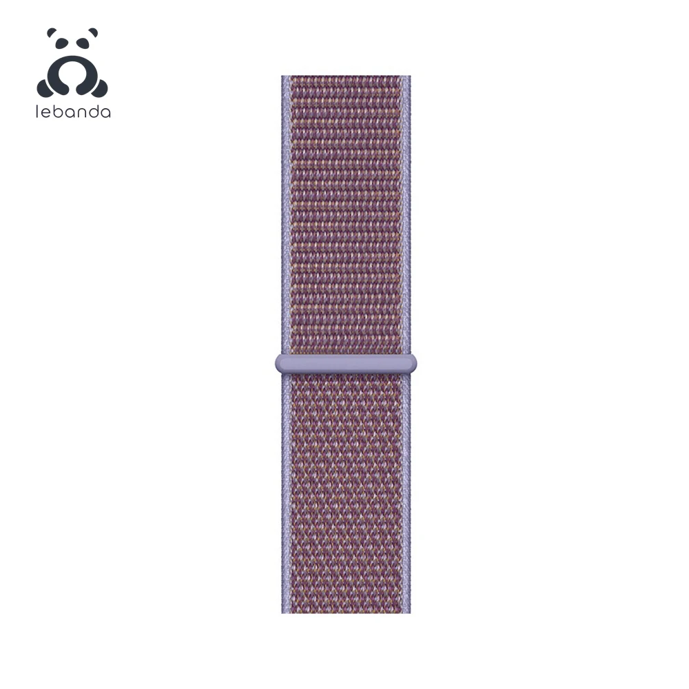 Lilac Lebanda Sport loop для apple watch 5, 4, 3, 2, 1, ремешок для iwatch 38, 40, 42, 44 мм, тканый нейлоновый ремешок, Аляска, синий - Цвет ремешка: Lilac