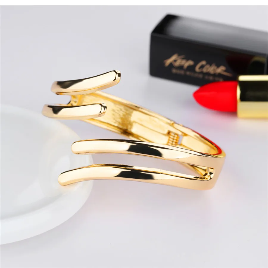 XQNI Occident Style Smooth Opening Bangle Fashion For Women Street Shooting Modeling Accessories Jewelry Birthday Gift | Украшения и