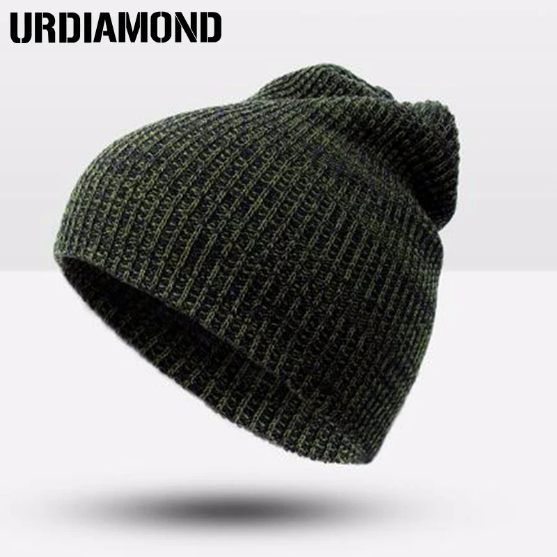 URDIAMOND, зимняя женская и мужская шапка в стиле хип-хоп, бини, осенняя Вязаная хлопковая однотонная вязаная Лыжная шапка, шапки унисекс