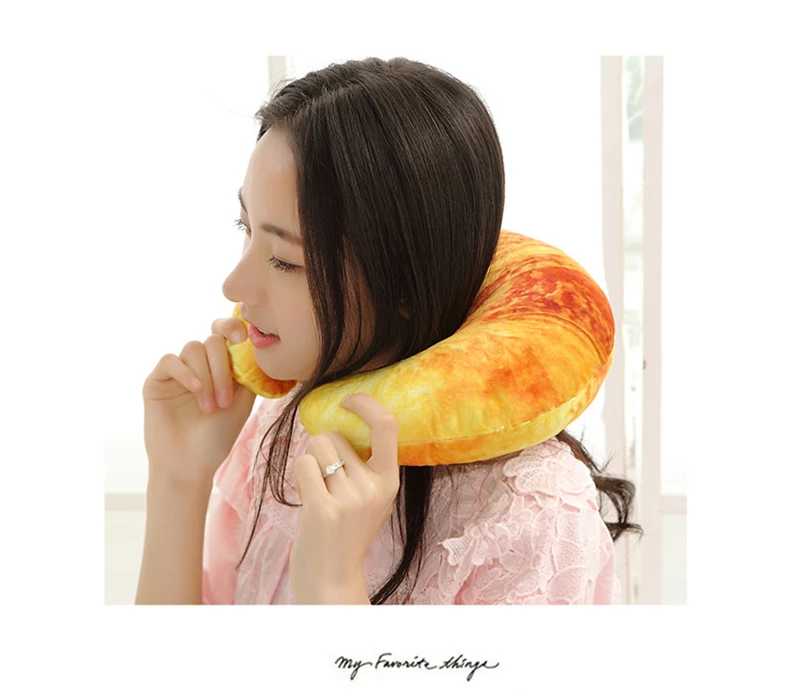 1PC food Pattern Pillows U Shaped Neck Pillow Cushion 3D Fruit Pattern Car Neck Protection Pillows travel pillow neck