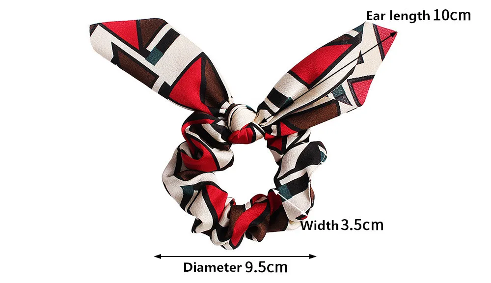 Женские резинки для волос с заячьими ушками и бантиком эластичные корейский