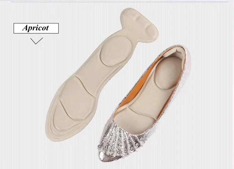 7D Soft T-shaped Foam Invisible Women Arched Support Insert Insole High-heels Insoles  Heel protection insole 1Pair ND-2