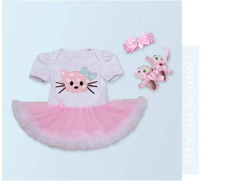 DollMai reborn Одежда для маленьких девочек высокое качество хлопок Кот платье с обувью
