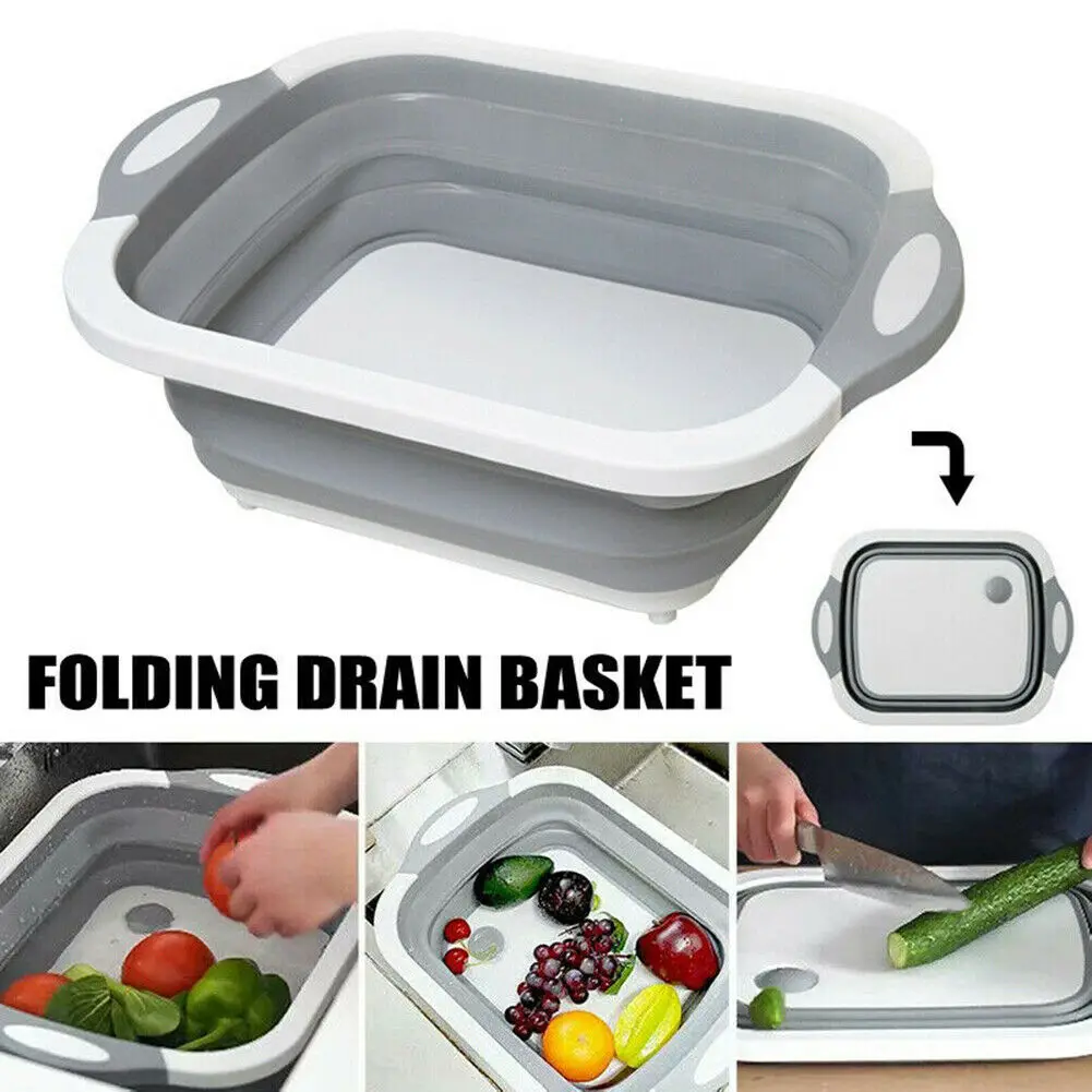 4 in 1 Multi-Board Dayvion No More Tools Drain Basket Foldable for Kitchen Fruit