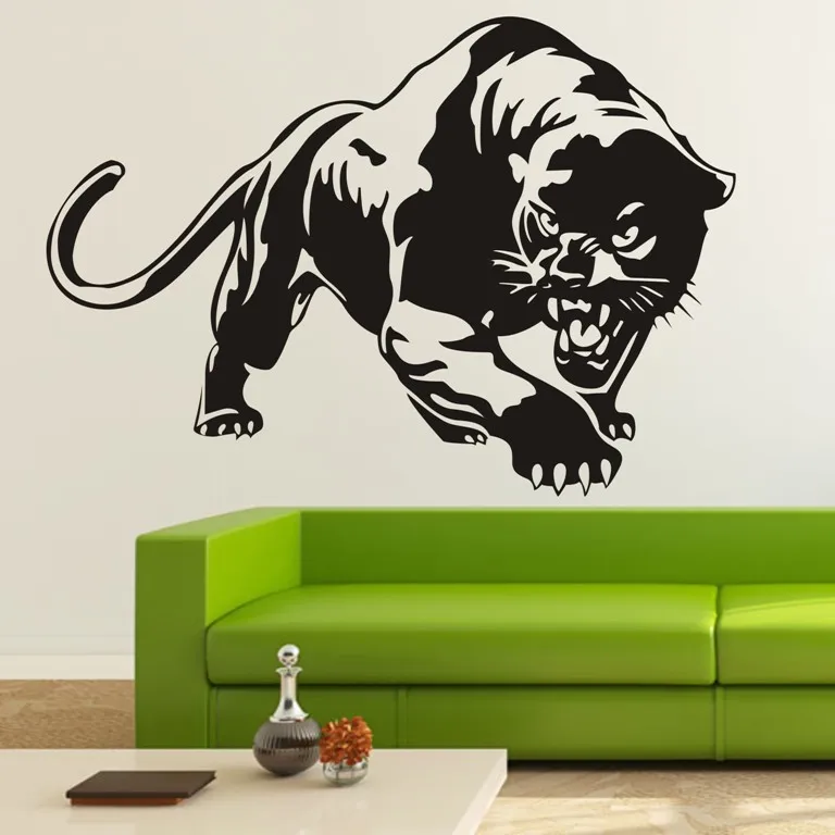 Съемный один большой Леопардовый Настенный декор высокое качество изогнутая