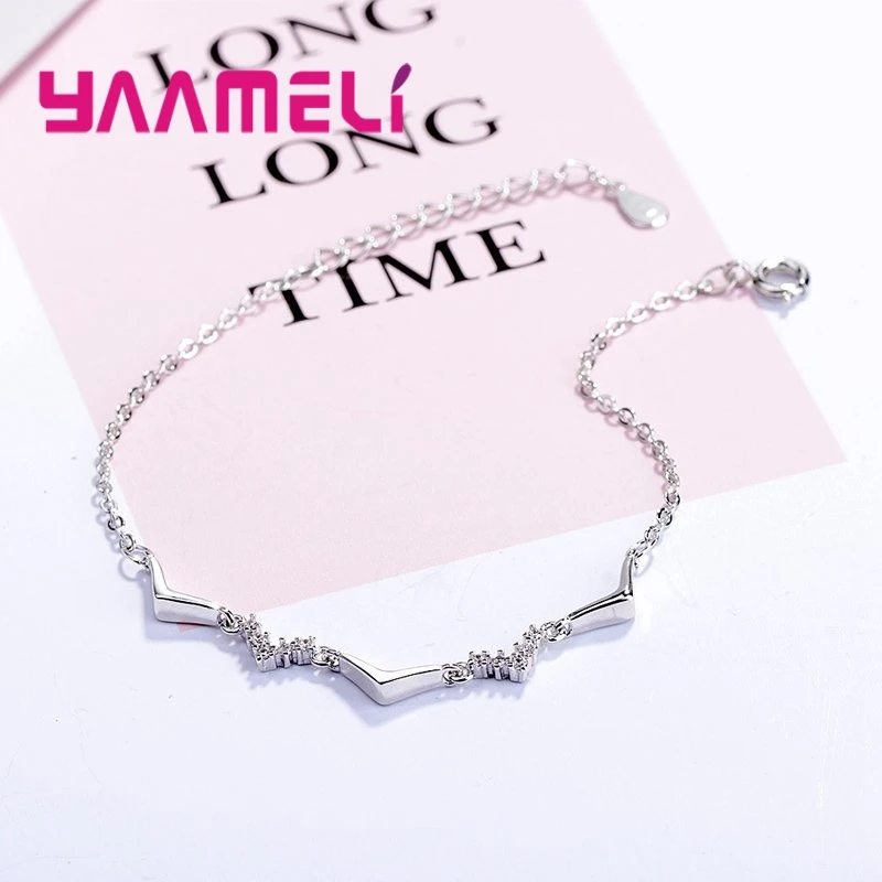 Женские браслеты из серебра 925 пробы с кристаллами | Украшения и аксессуары