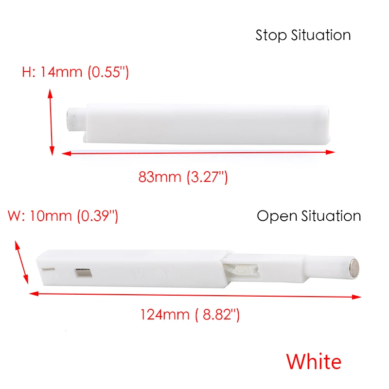 XG-05A white KAK, 4 шт., серый, белый, для кухонного шкафа, для двери, стоп, для ящика, мягкий, тихий, более близкий, для открытия, система демпфера, буферы с винтами - Цвет: XG-05A white