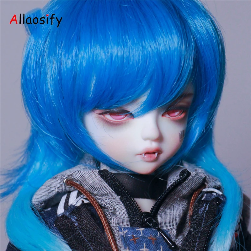 Allaosify bjd волосы 1/3 1/4 1/6 BJD Кукла Высокая температура парик девушка и мальчик длинные прямые парики SD BJD парик с взрыва