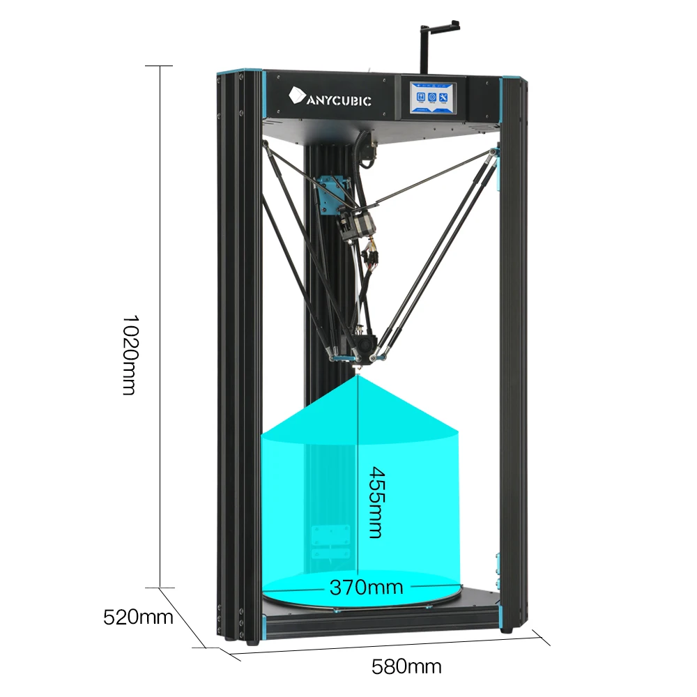 ANYCUBIC Predator 3d принтер размера плюс 370*370*455 мм предварительно собранный ultracase Pro 3d Принтер Комплект impresora 3d impressora 3D