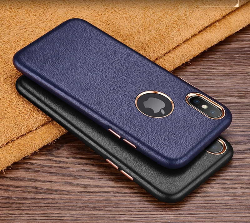 Роскошный кожаный чехол для iphone x, xr, xsmax, мужской, винтажный, деловой, противоударный, настоящая кожа, задняя крышка для iphone 6, 7, 8 plus, чехол с логотипом