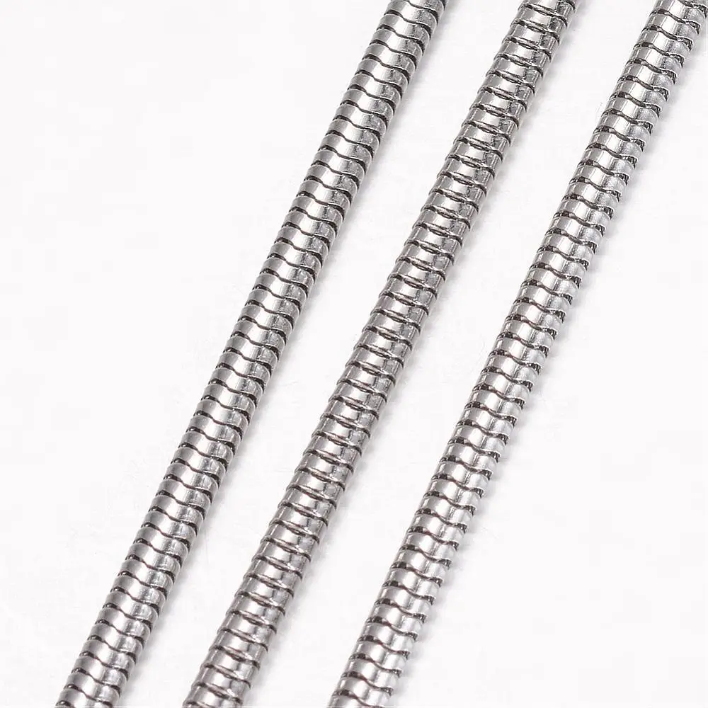 Цепочка змеиная из нержавеющей стали 304 3 мм с застежкой лобстером|chain for necklace