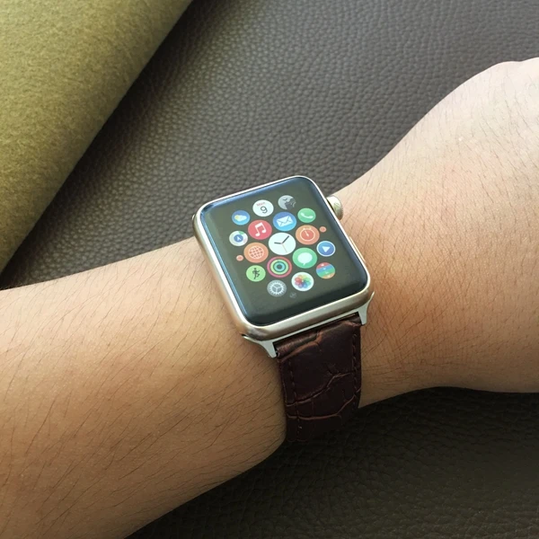 Самая низкая цена кожаный ремешок для Apple Watch Band 42 мм 38 40 44 iWatch Спортивная Пряжка 1 2