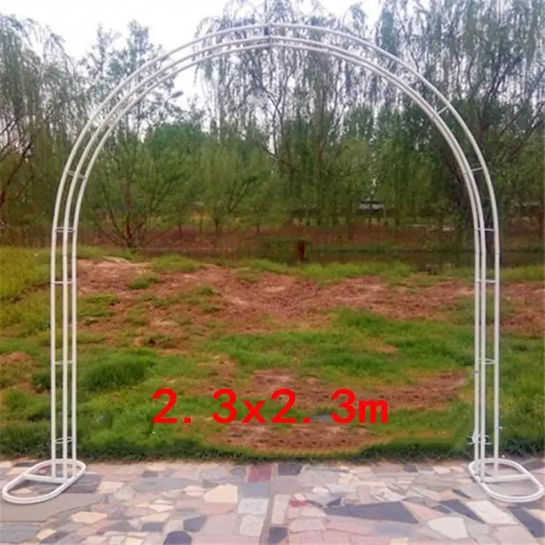 

Free shipment Round Arch White Metal Centerpiece for Wedding Decorations Party Event Decoration-2.3m Tall*2.3m Wide