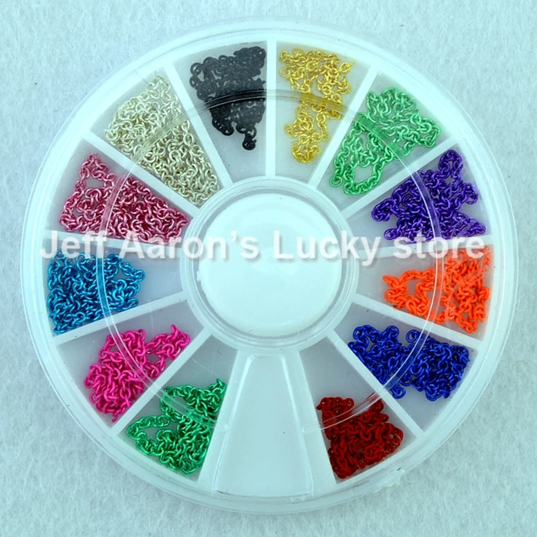 Металлическая цепочка с блестками для ногтей 12 цветов|glitter tools|glitter puwheel work |