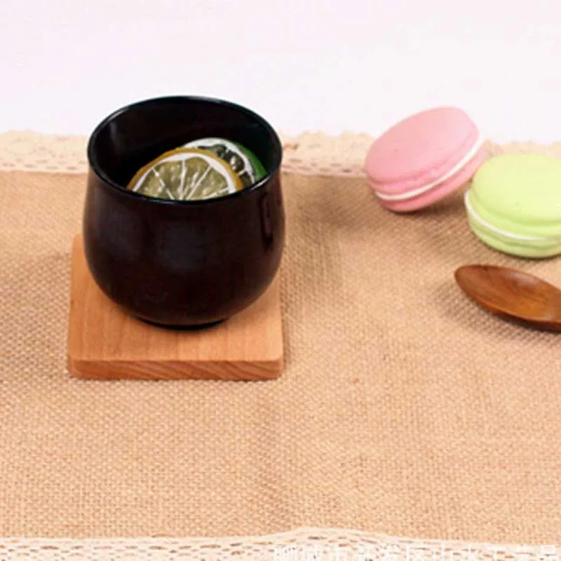 Квадратный и круглый деревянный поддон для виски 1 шт. винный коврик стеклянной