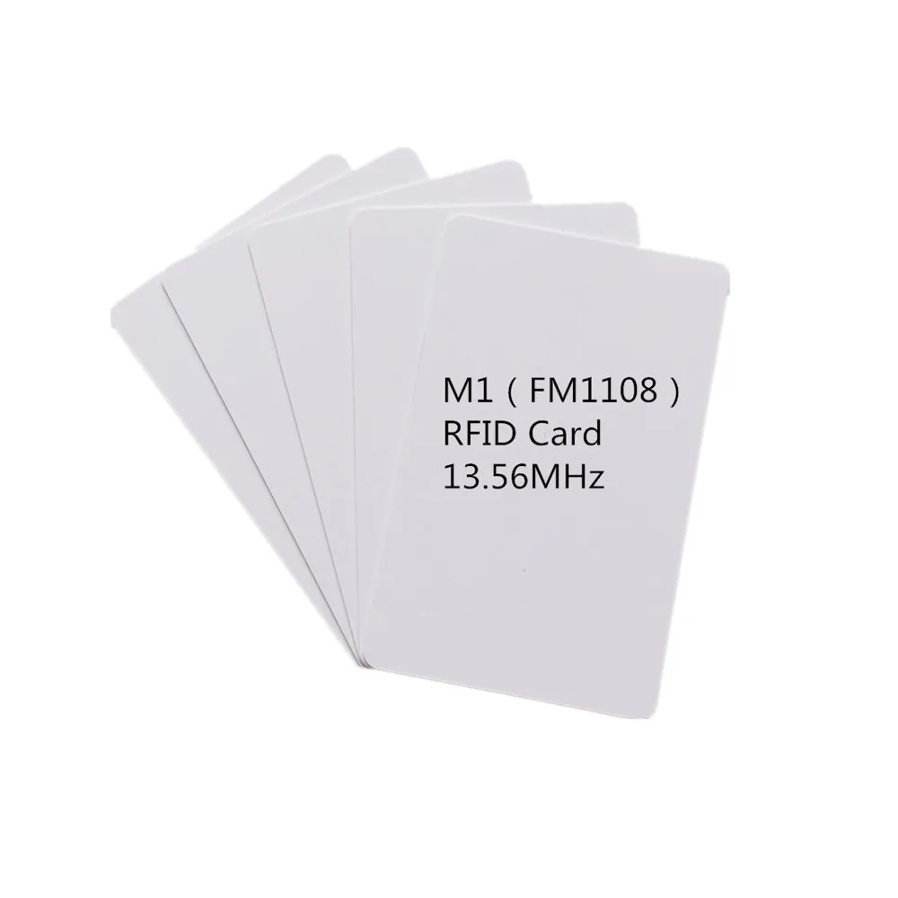 400pcs/lot Blank Inkjet PVC ID card with 13.56MHz FM1108 contactless chip for library card access control RFID card CR80*30Mil