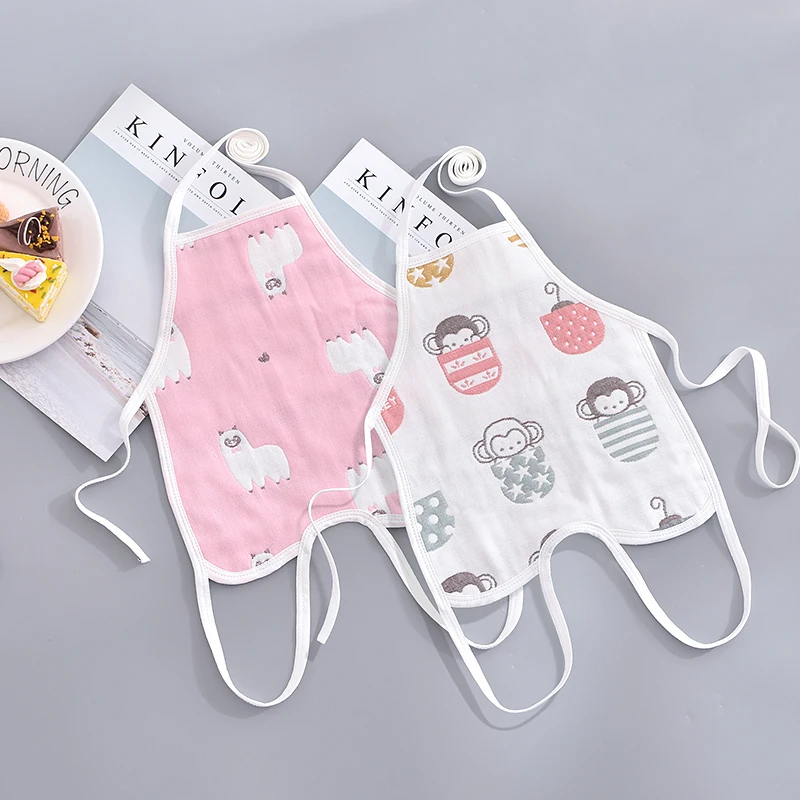 Gauze Baby Bibs Cotton Waterproof Burp Cloth Bandana Bib Cartoon Babetes Stuff Baberos Girls Boy Bavoir Kid Bavaglini Apron B405 | Детская