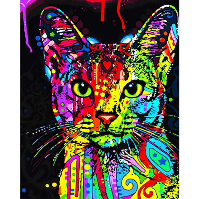 Цвет cat Алмазная мозаика поделки алмазов картина 5D Вышивка Узор с алмазной