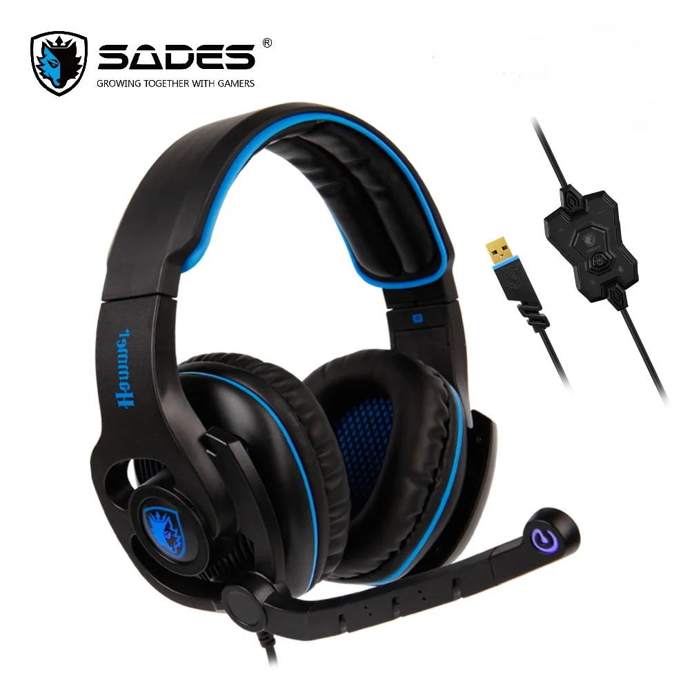 SADES SA923 USB игровая гарнитура Gamer наушники Bass Virtual 7 1 Surround Sound|7.1 gaming headphones|gaming