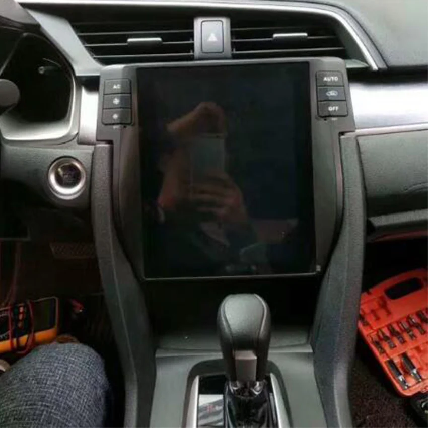 Liislee 2 din Android для Honda Civic~ большой экран Автомобильный мультимедийный плеер gps навигация Видео Радио-зеркальная связь