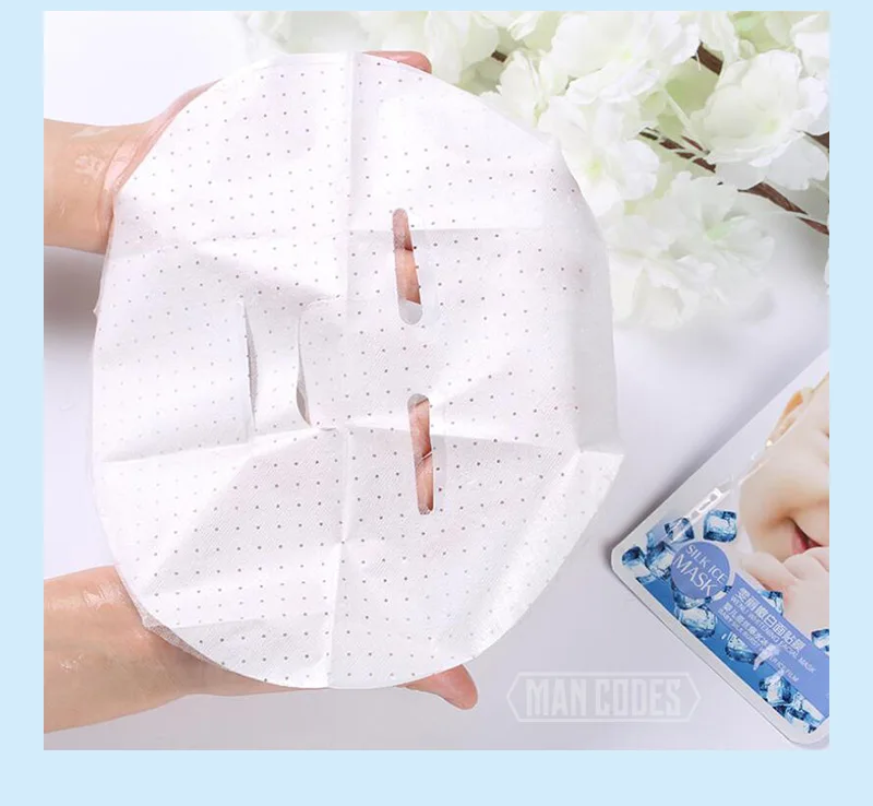 1pcs Baby Skin Moisturizing Facial Mask Silk Ice Soothes Skin Shrink Pores Face Mask Whitening Brighten Masks Face Care