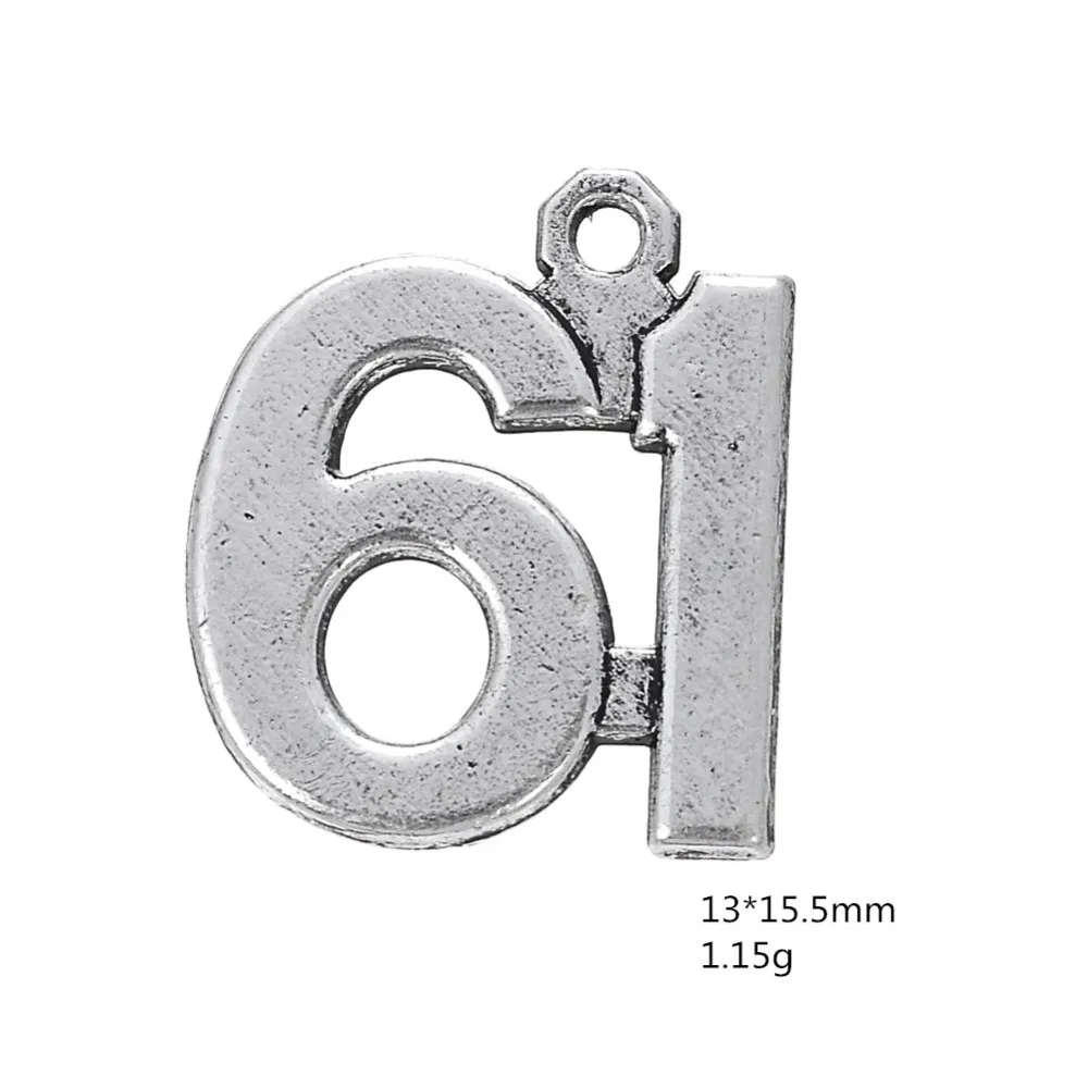 Подвески в виде цифр металлические подвески тибетские посеребренные ювелирные