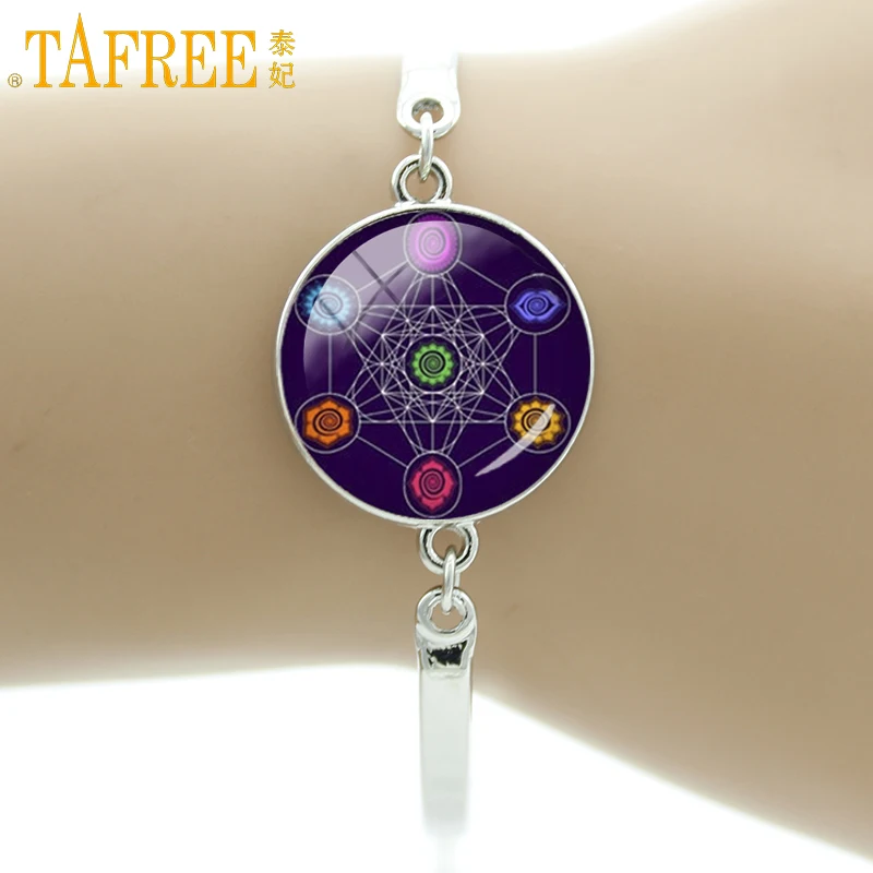TAFREE Metatron кубический Браслет Чакра Космическая Энергия таинственный центр