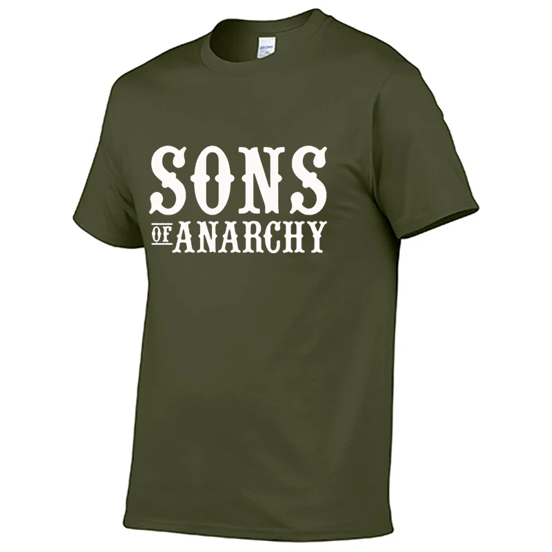 SOA Sons of anarchi/детская модная футболка с принтом черепа для мужчин, Harajuku, хип-хоп, короткий рукав, хлопковый Повседневный для мужчин, футболки
