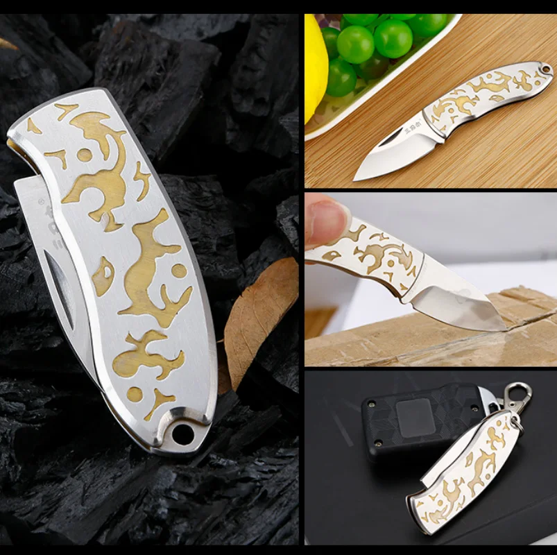 Sanrenmu 4066 Pocket Folding Knife 415N Blade Outdoor Camping Mini Key Chain EDC Multi0functional Tool | Инструменты
