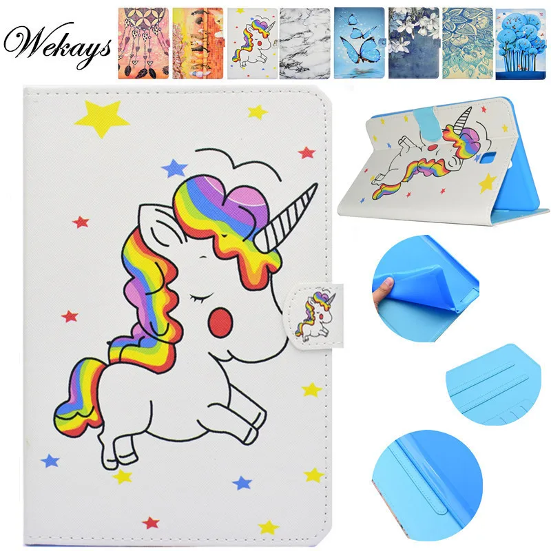 

Wekays For Samsung Tab A 8.0 Cartoon Unicorn Leather Stand Case sFor Samsung Galaxy Tab A 8.0" T355 T350 T351 Tablet Cover Cases