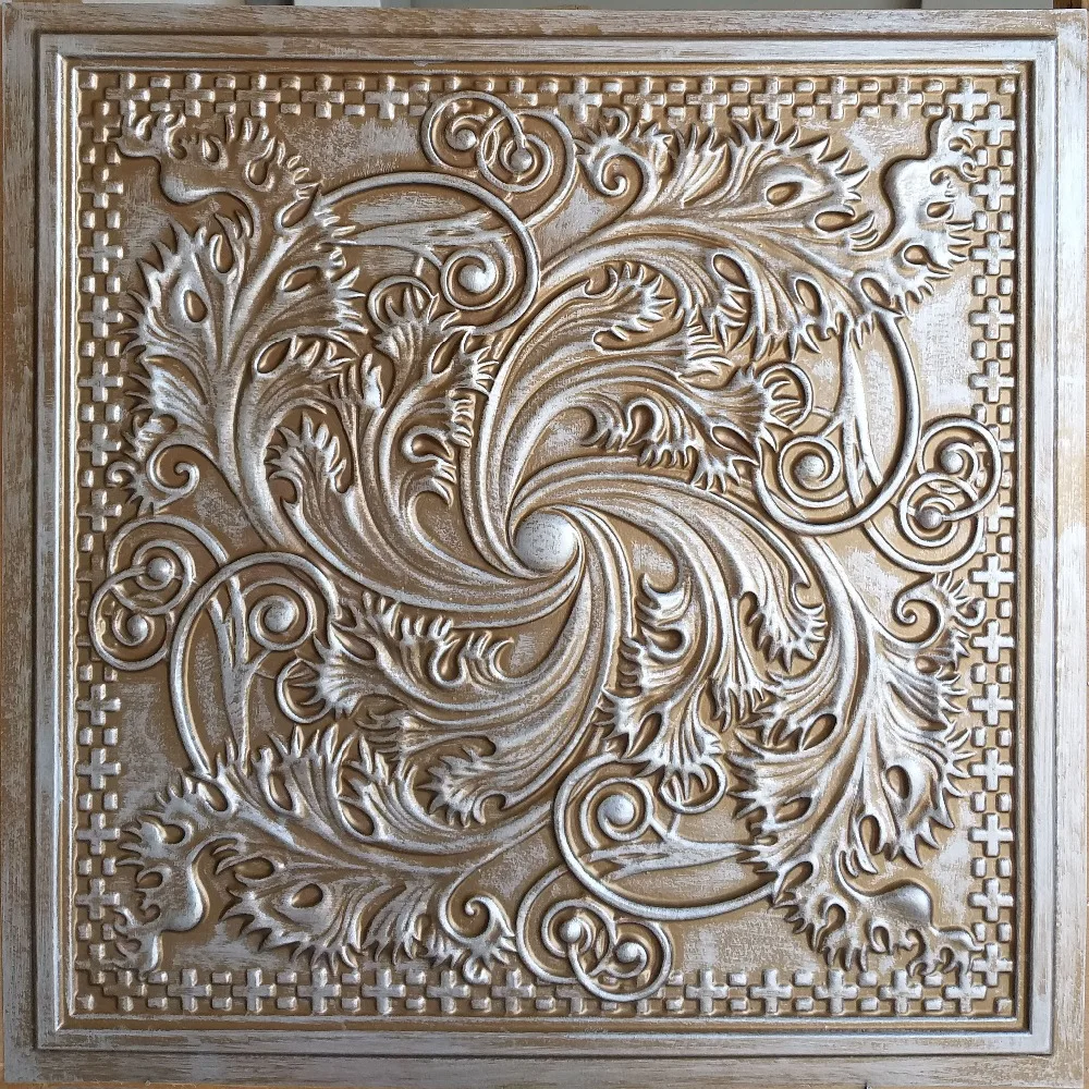 Искусственная потолочная плитка антикварные оловянные цветные декоративные