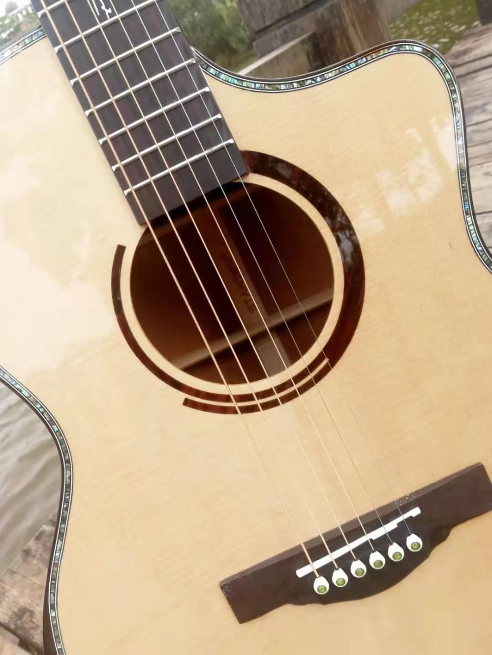 Стэнсен T-15 сделанный вручную из массива дерева Акустическая гитара ra acustica полная