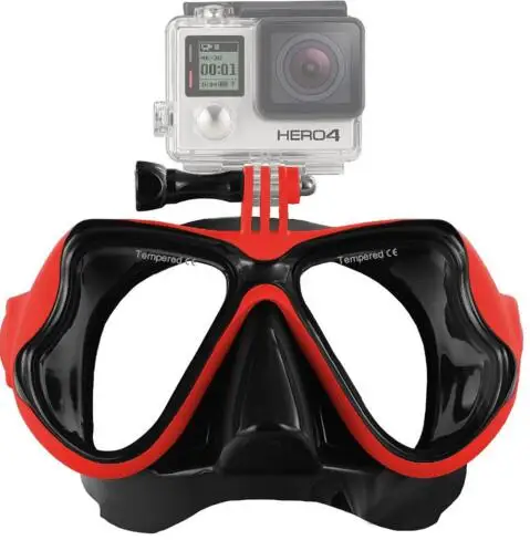 Red Go Pro маска для дайвинга спортивные очки для плавания и дайвинга для GoPro Hero 4 Session 3+ SJCAM SJ4000/SJ7000 для XiaoMi Yi для SONY AE - Цвет: Red